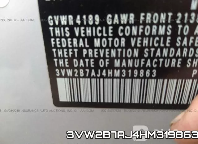 3VW2B7AJ4HM319863 фото 10
