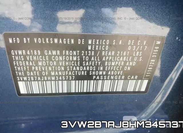 3VW2B7AJ8HM345737 фото 10