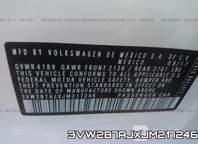 3VW2B7AJXJM217246 фото 10