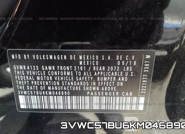 3VWC57BU6KM046890 фото 10