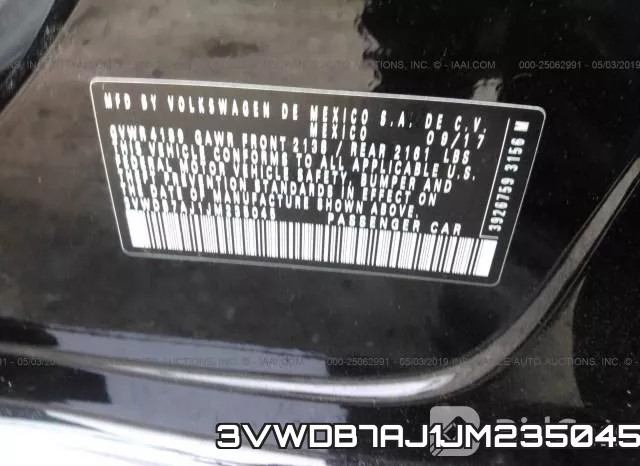 3VWDB7AJ1JM235045 фото 10