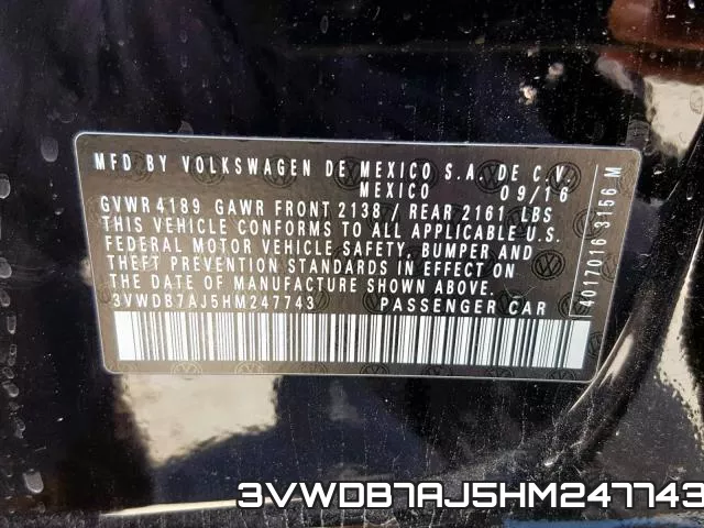 3VWDB7AJ5HM247743 фото 2