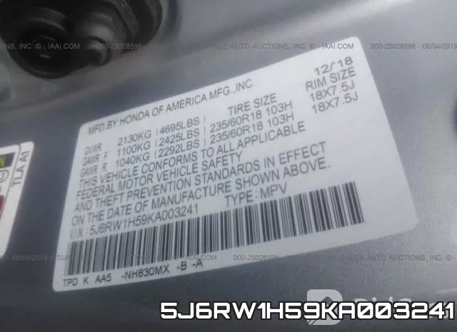 5J6RW1H59KA003241 фото 10