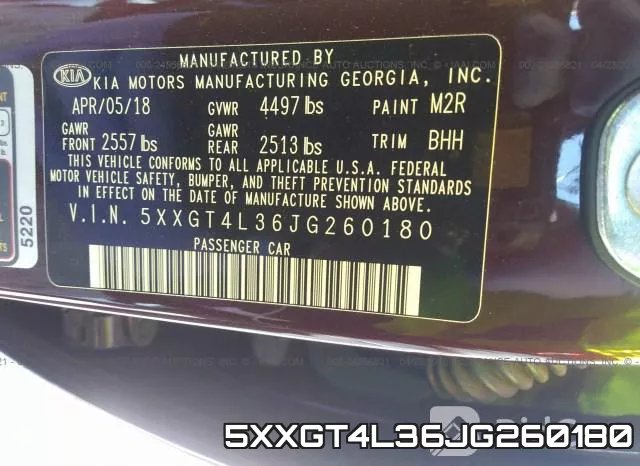 5XXGT4L36JG260180 фото 10