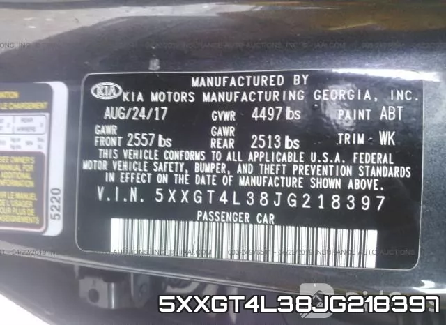 5XXGT4L38JG218397 фото 10