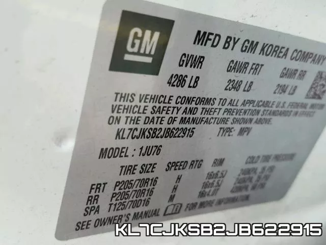 KL7CJKSB2JB622915 фото 2