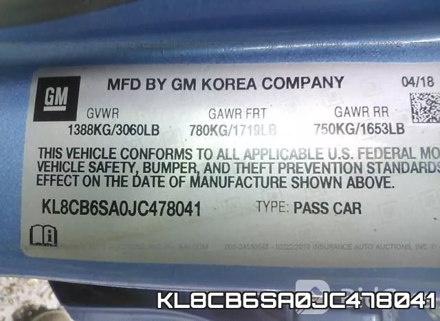 KL8CB6SA0JC478041 фото 10