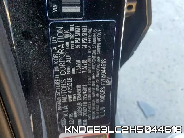 KNDCE3LC2H5044618 фото 2