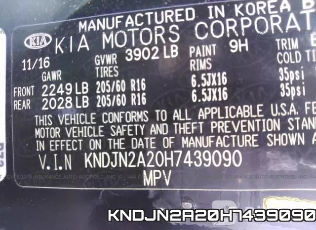 KNDJN2A20H7439090 фото 10