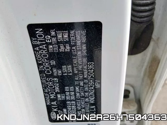 KNDJN2A26H7504363 фото 2