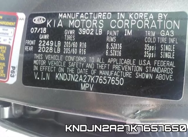 KNDJN2A27K7657650 фото 10