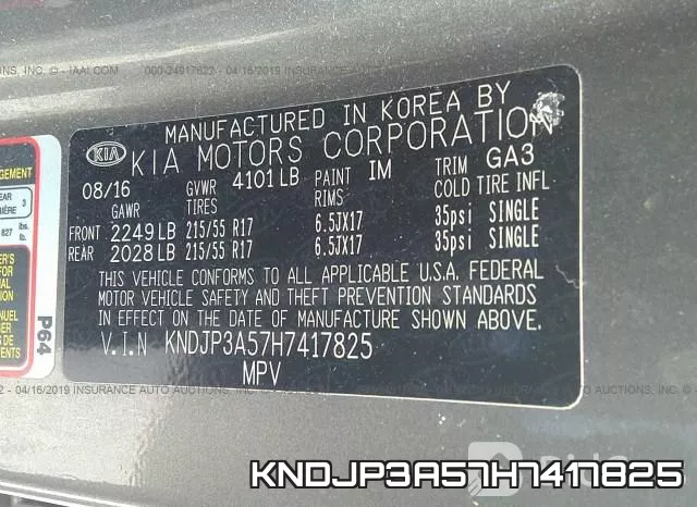 KNDJP3A57H7417825 фото 10