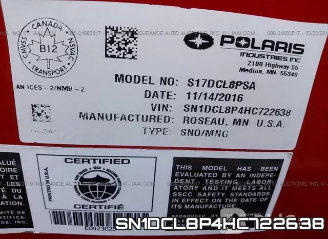 SN1DCL8P4HC722638 фото 2
