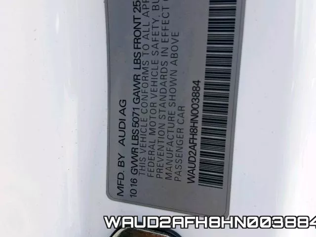 WAUD2AFH8HN003884 фото 2