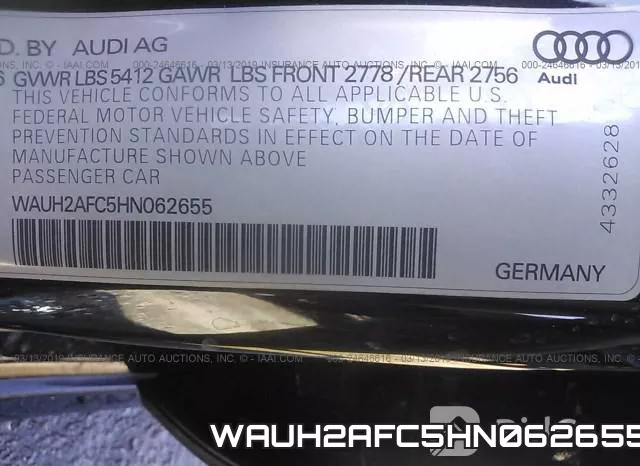 WAUH2AFC5HN062655 фото 10