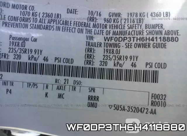 WF0DP3TH6H4118880 фото 10