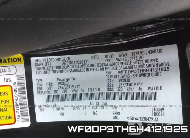 WF0DP3TH6H4121925 фото 10
