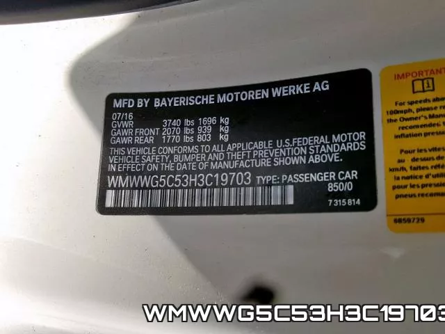 WMWWG5C53H3C19703 фото 2