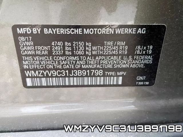 WMZYV9C31J3B91798 фото 2