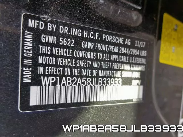 WP1AB2A58JLB33933 фото 2