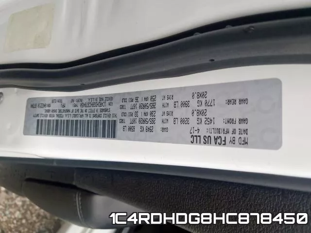 1C4RDHDG8HC878450 фото 2