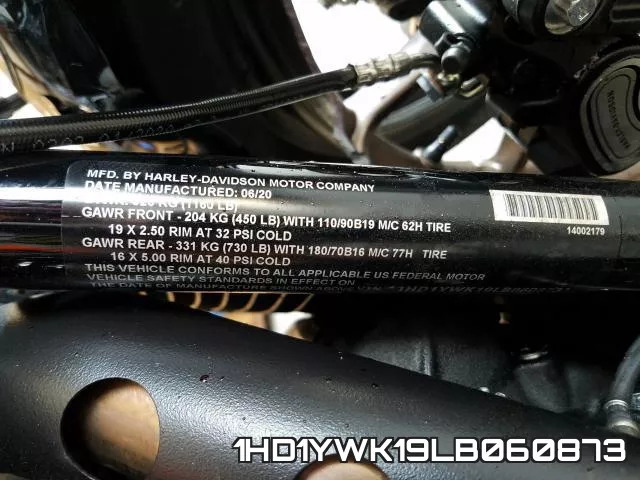 1HD1YWK19LB060873 фото 2