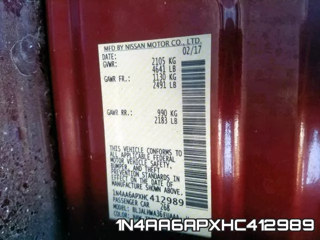 1N4AA6APXHC412989 фото 2