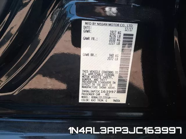 1N4AL3AP3JC163997 фото 2