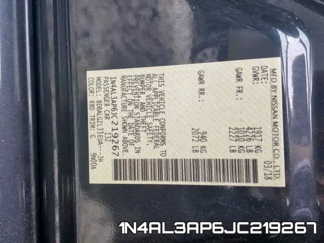 1N4AL3AP6JC219267 фото 2