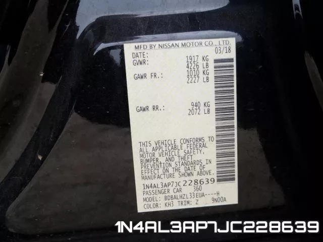 1N4AL3AP7JC228639 фото 2