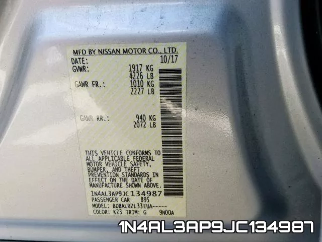 1N4AL3AP9JC134987 фото 2
