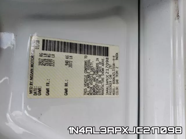 1N4AL3APXJC217098 фото 2