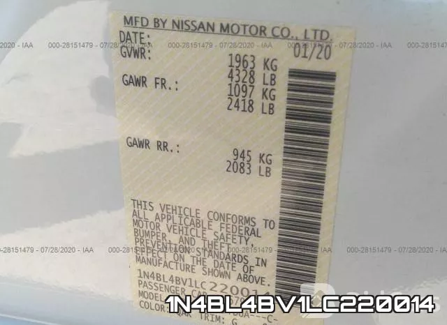 1N4BL4BV1LC220014 фото 10