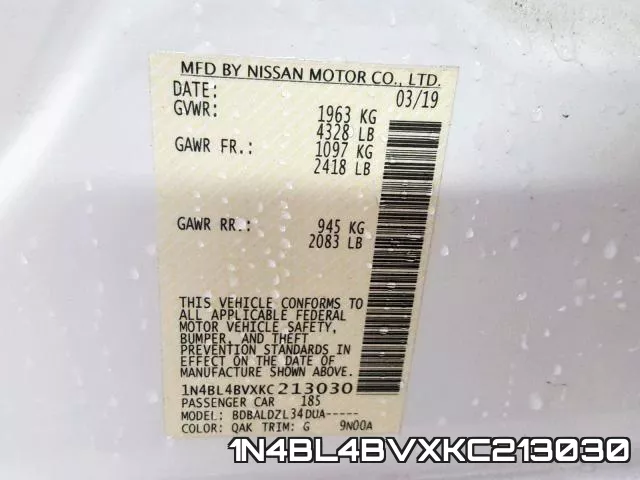 1N4BL4BVXKC213030 фото 2