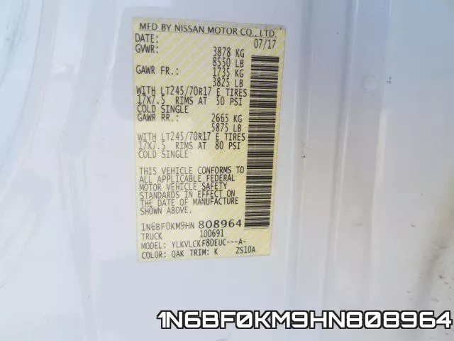 1N6BF0KM9HN808964 фото 2