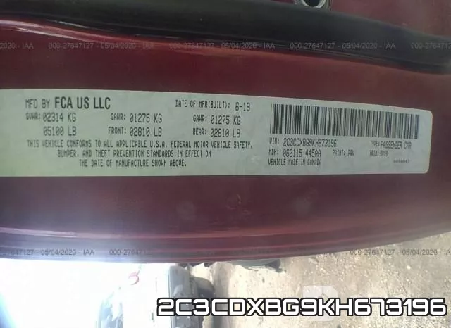 2C3CDXBG9KH673196 фото 9