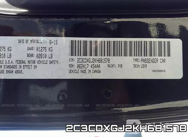 2C3CDXGJ2KH681578 фото 10