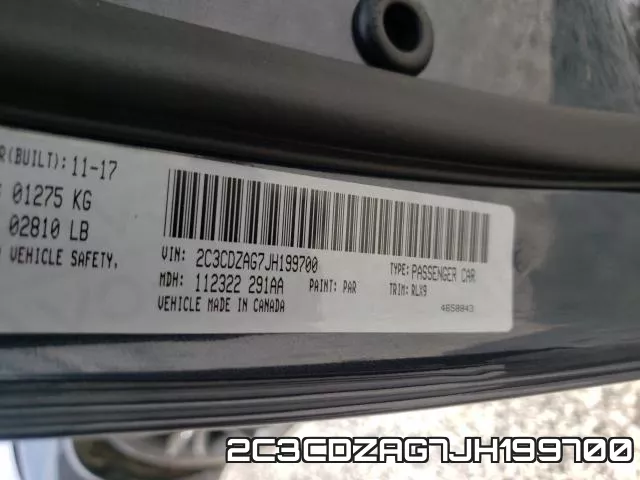 2C3CDZAG7JH199700 фото 2