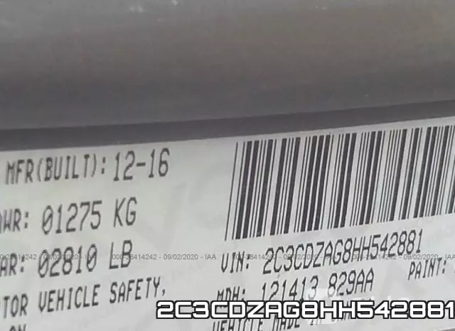 2C3CDZAG8HH542881 фото 10