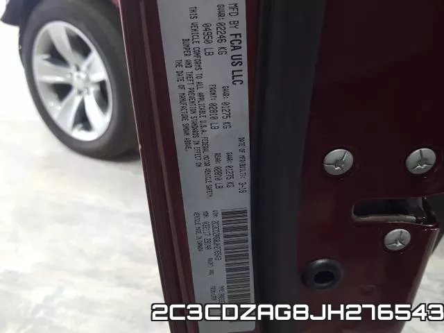 2C3CDZAG8JH276543 фото 2