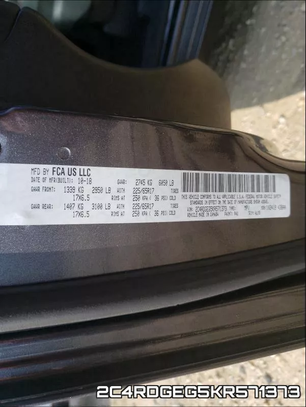 2C4RDGEG5KR571373 фото 2