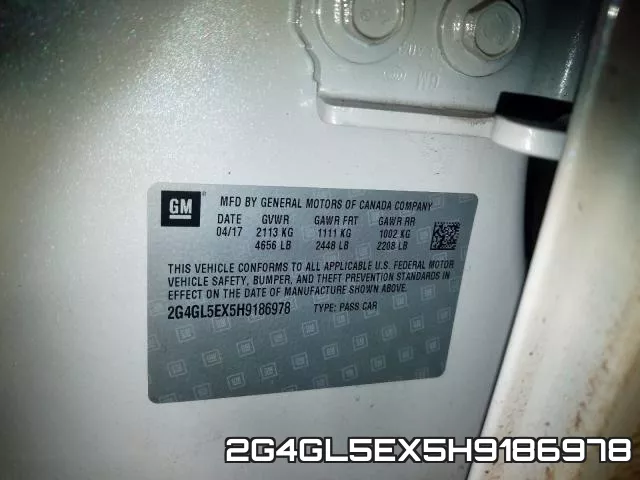 2G4GL5EX5H9186978 фото 2