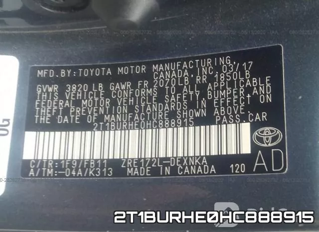 2T1BURHE0HC888915 фото 10