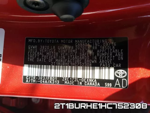 2T1BURHE1HC752308 фото 2