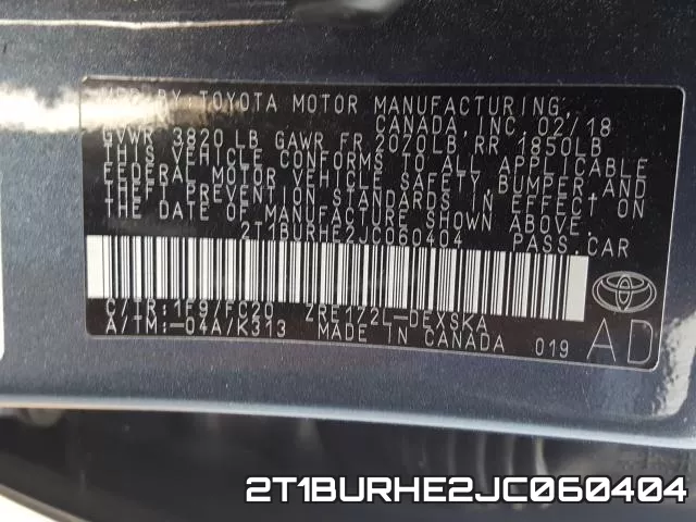 2T1BURHE2JC060404 фото 2