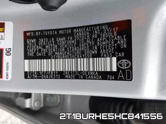 2T1BURHE5HC841556 фото 2