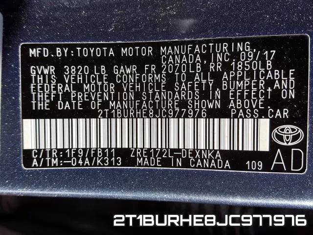 2T1BURHE8JC977976 фото 2