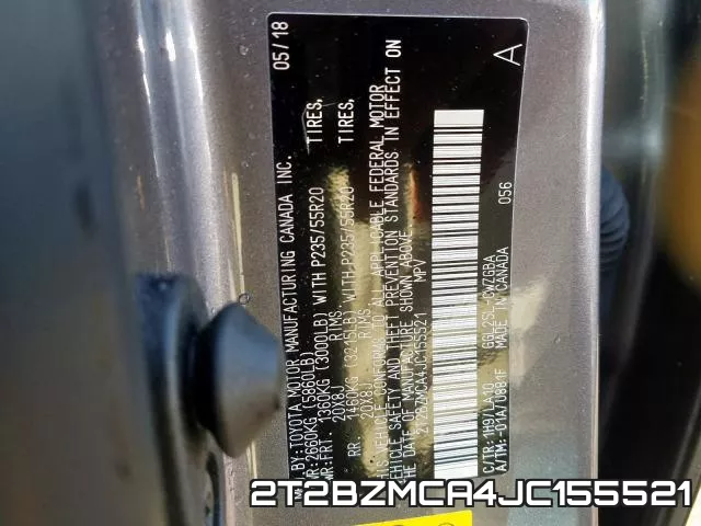 2T2BZMCA4JC155521 фото 2