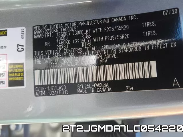 2T2JGMDA7LC054220 фото 2