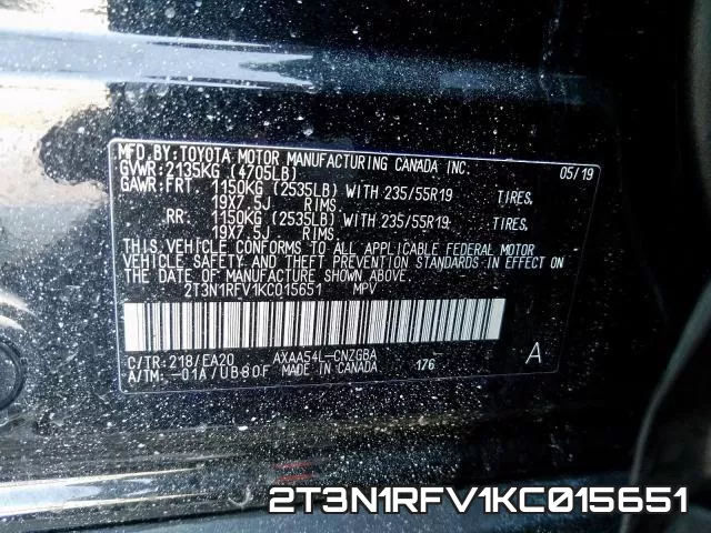 2T3N1RFV1KC015651 фото 2